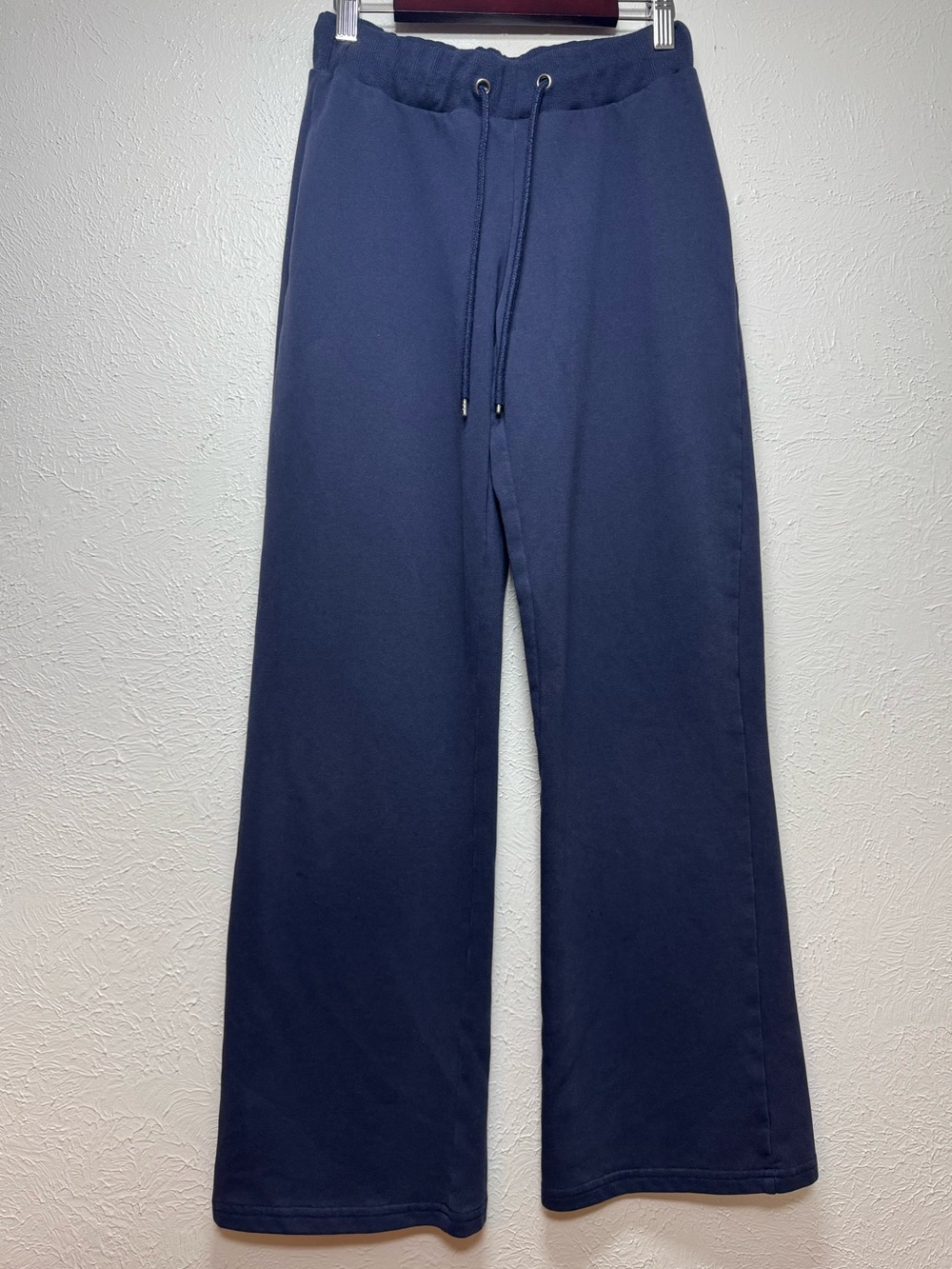 EDIKTED Faded Navy Blue Pull On Wide Leg Sweatpants